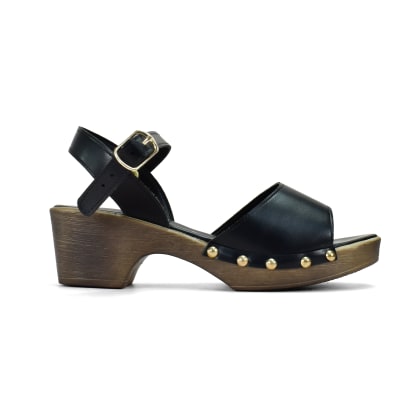 MA704 Sandalias casual suela tipo madera con latigo y hebilla