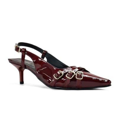 JM2509 Tacones tipo estilleto con 3 hebillas tacon bajo