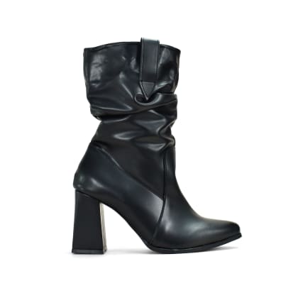 MA4008 Bota altura media corrugado de moda dama