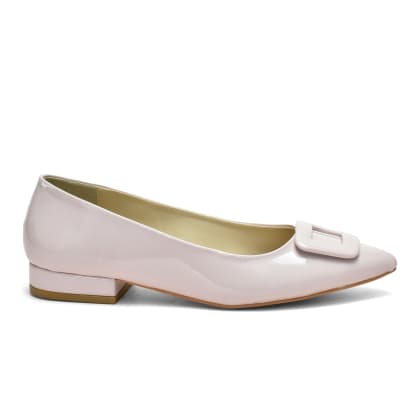 LP8002 Flats para dama de charol de piso muy comodos