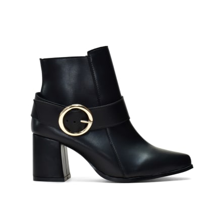MA4527 Botin para dama con hebilla sobrepuesta tacon 7 cm