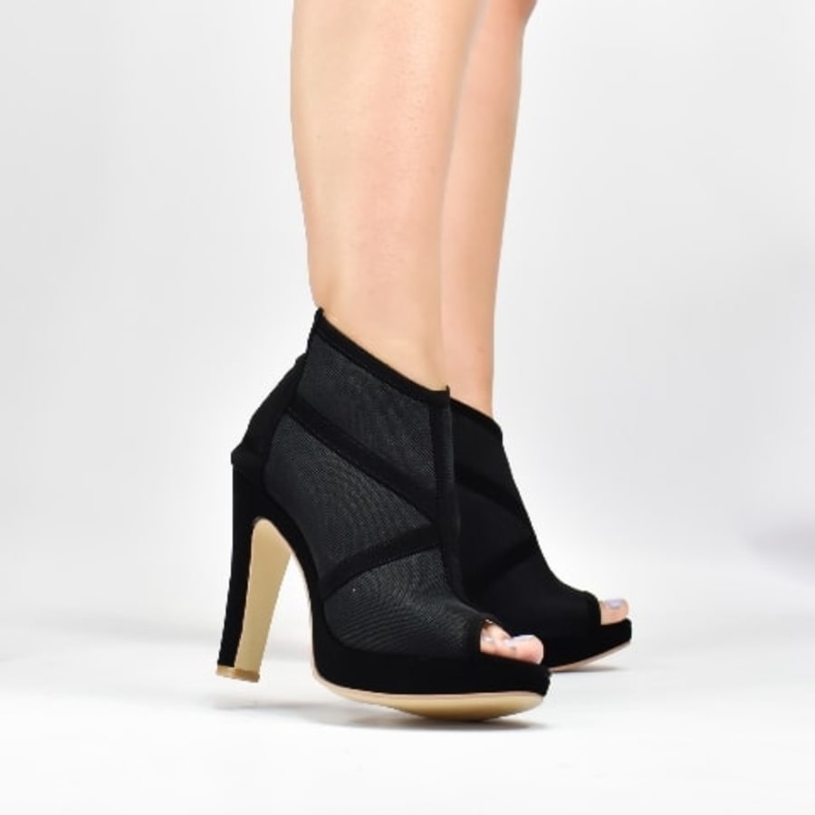 EF1627 Botines de malla punta de pez de verano para dama