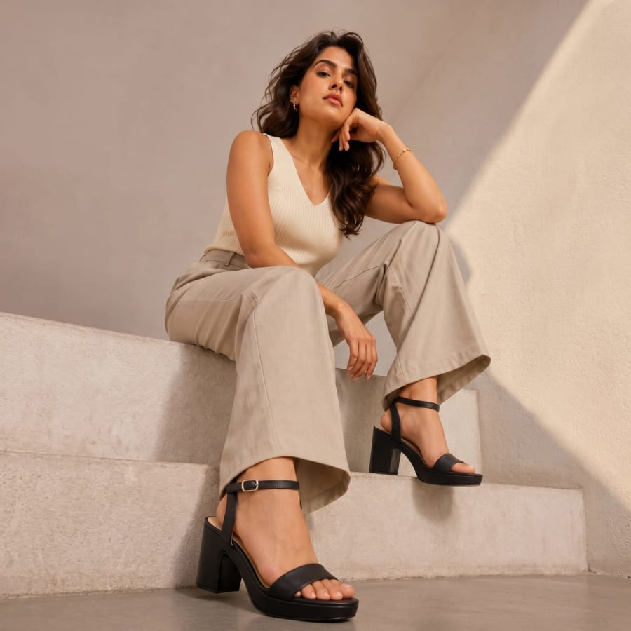CD049 Tacones con plataforma separada formales elegantes