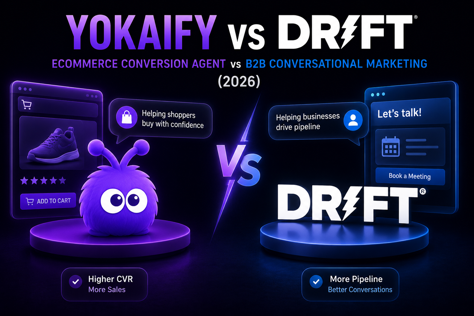 Yokaify vs Drift: Ecommerce Conversion Agent vs B2B Conversational Marketing (2026)