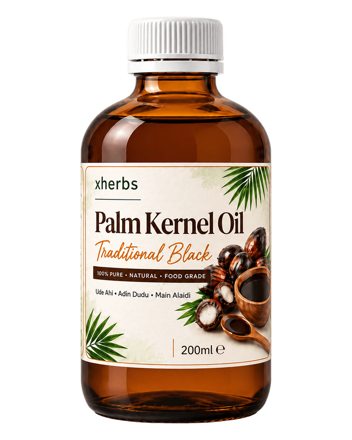 Black Palm Kernel Oil 200ml — Ude Aki / Adin Dudu / Main Alaidi — on xHerbs Store Nigeria