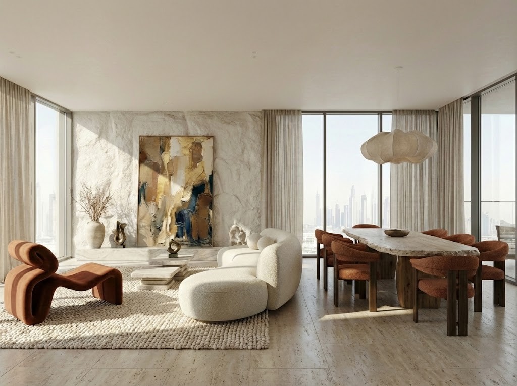 Modern Minimalist Living Room Creek Harbour