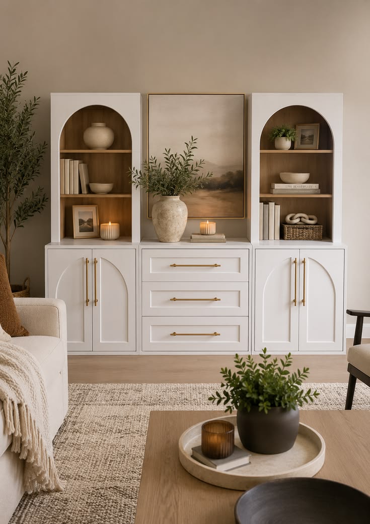 Modular Arched Hutch Cabinet