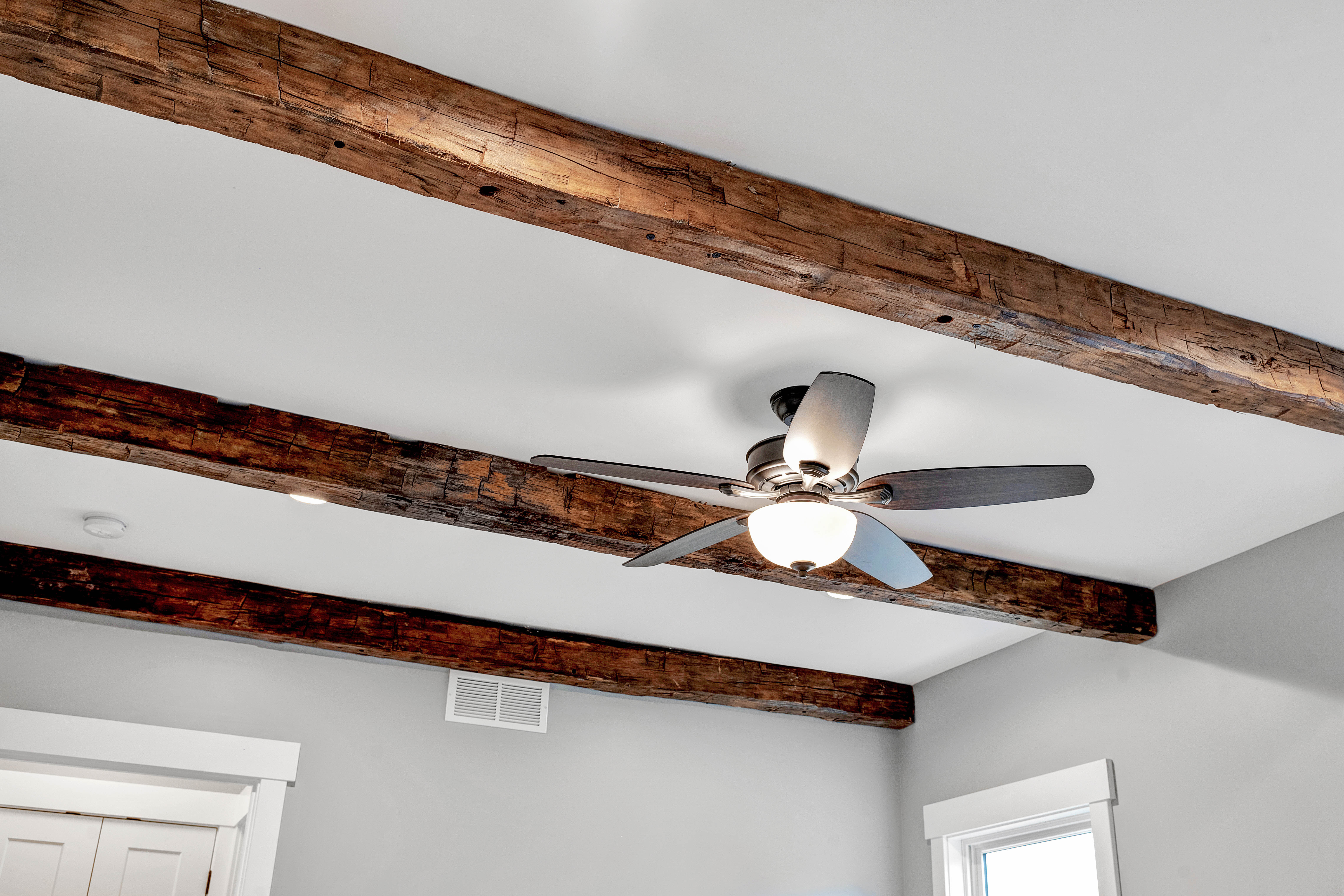 Finished lower level family room in custom home