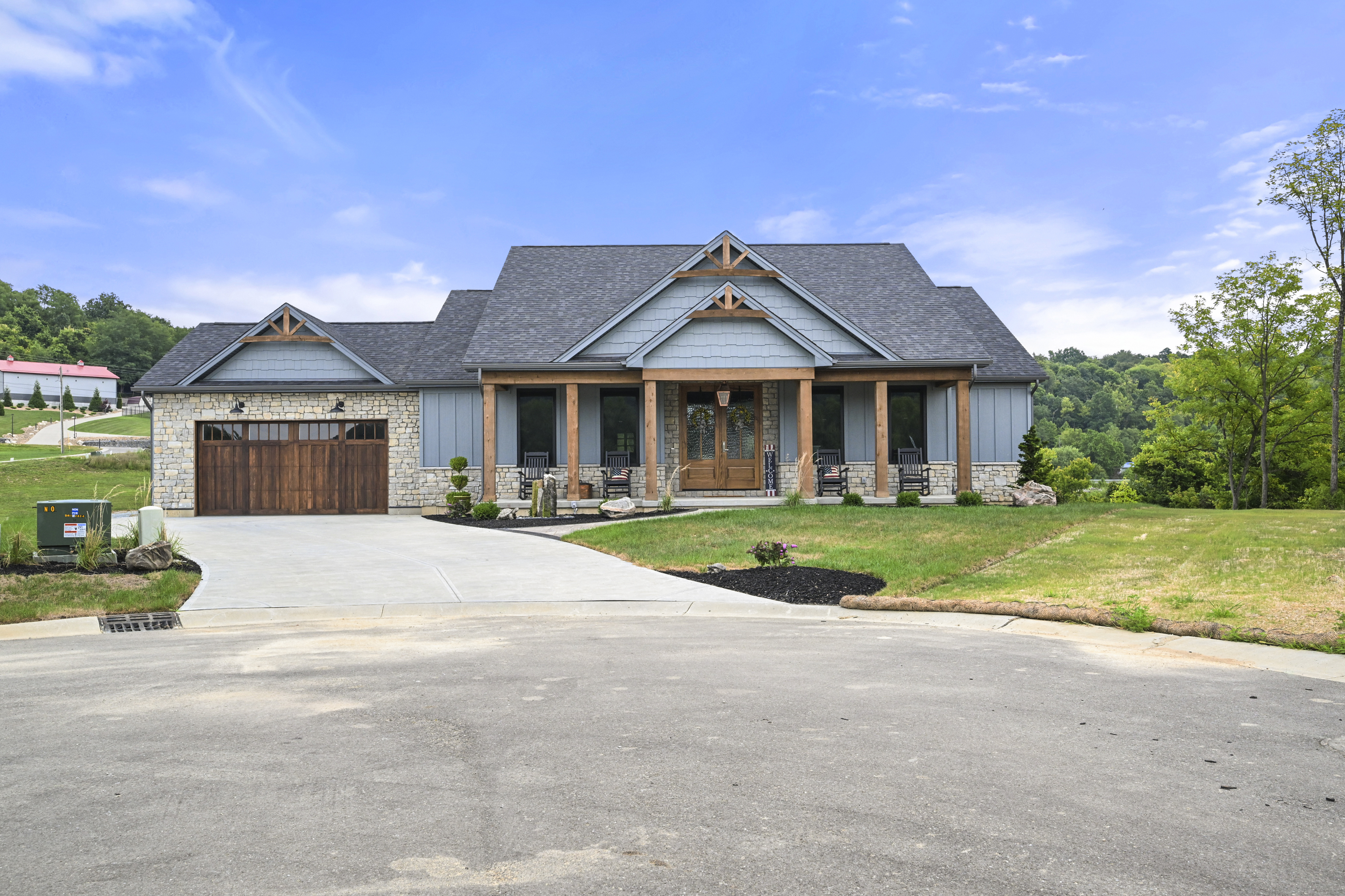 Finished custom home exterior