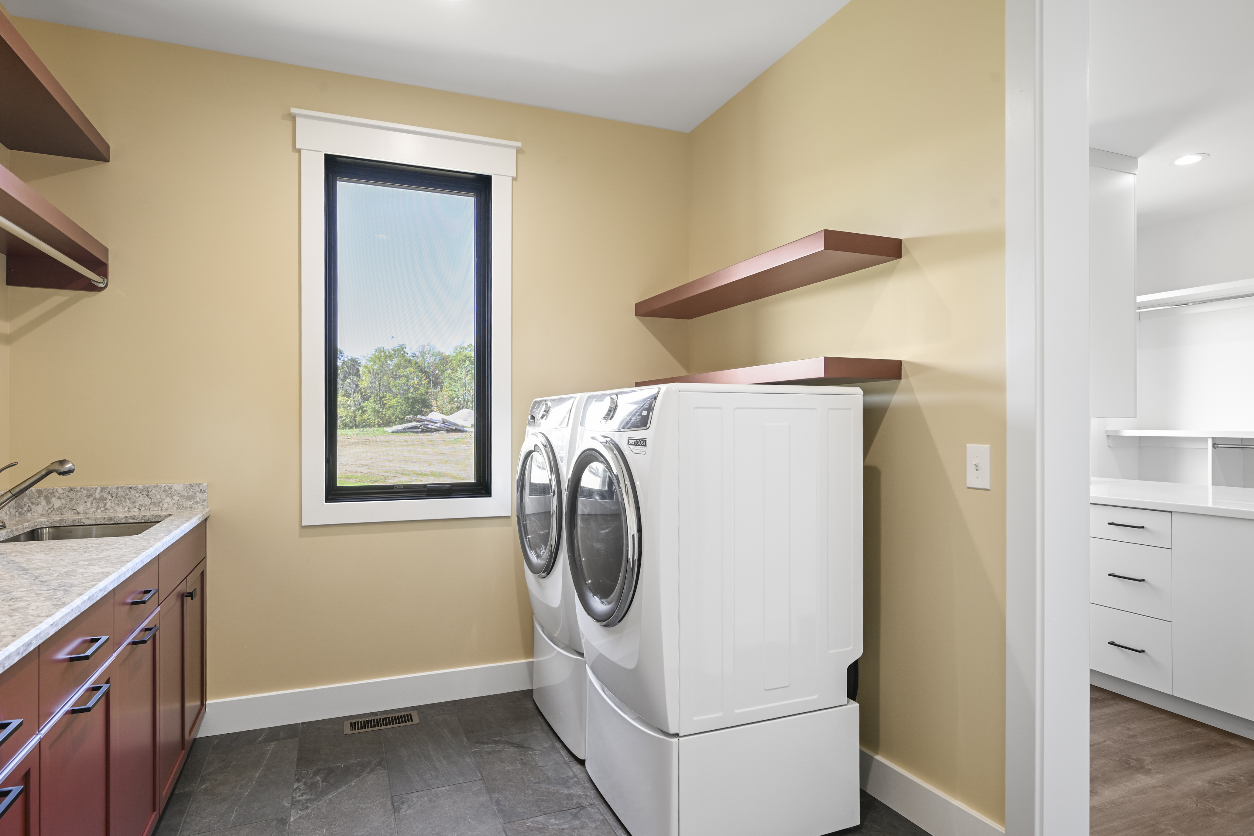 Updated master bathroom with soaking tub after renovation