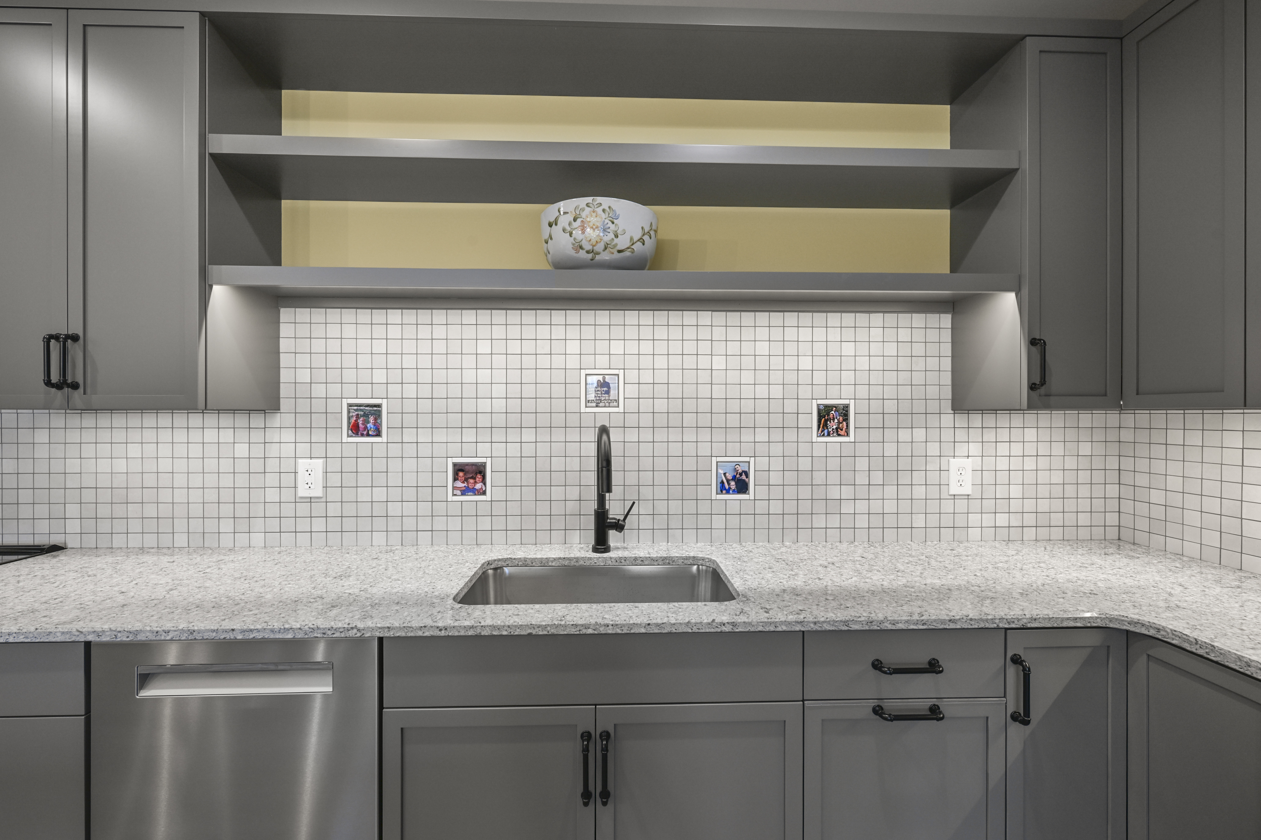 Crown molding and ceiling detail after renovation