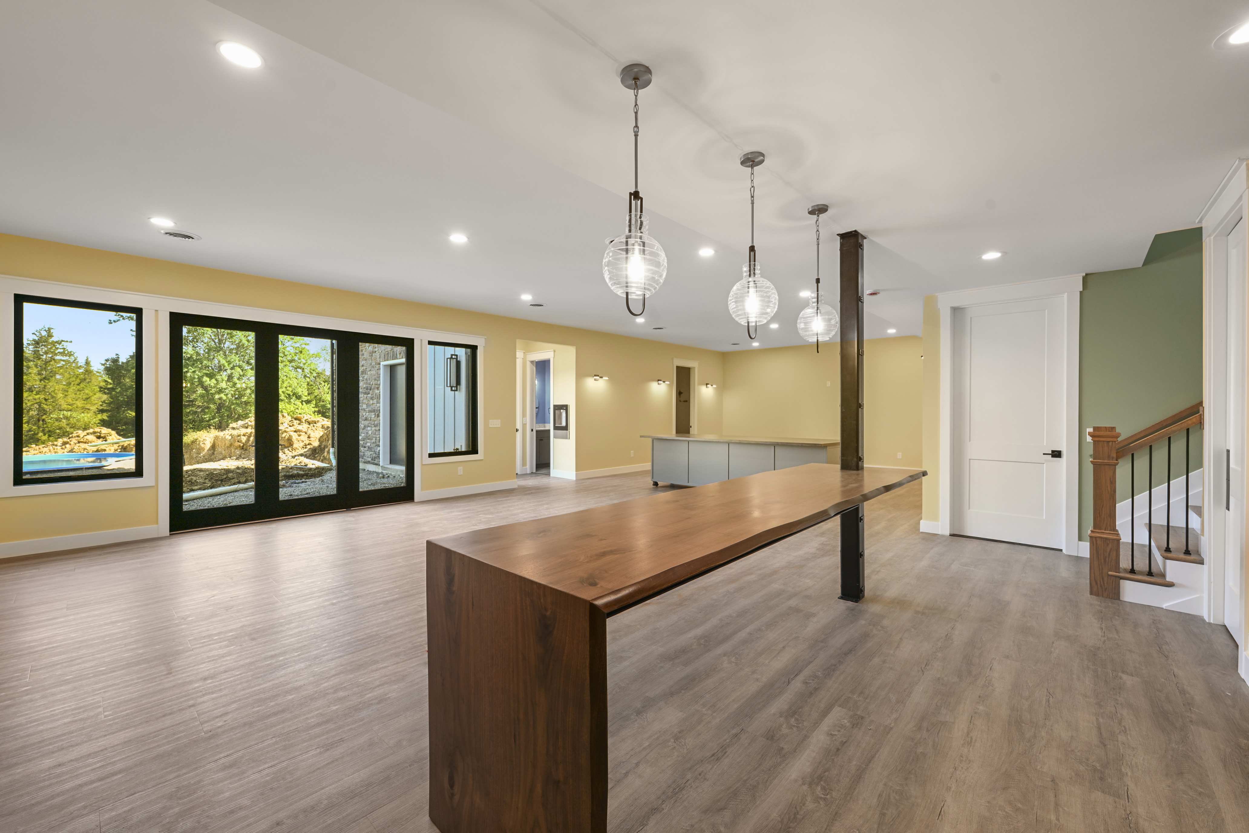 Finished basement space in remodeled Drouge home