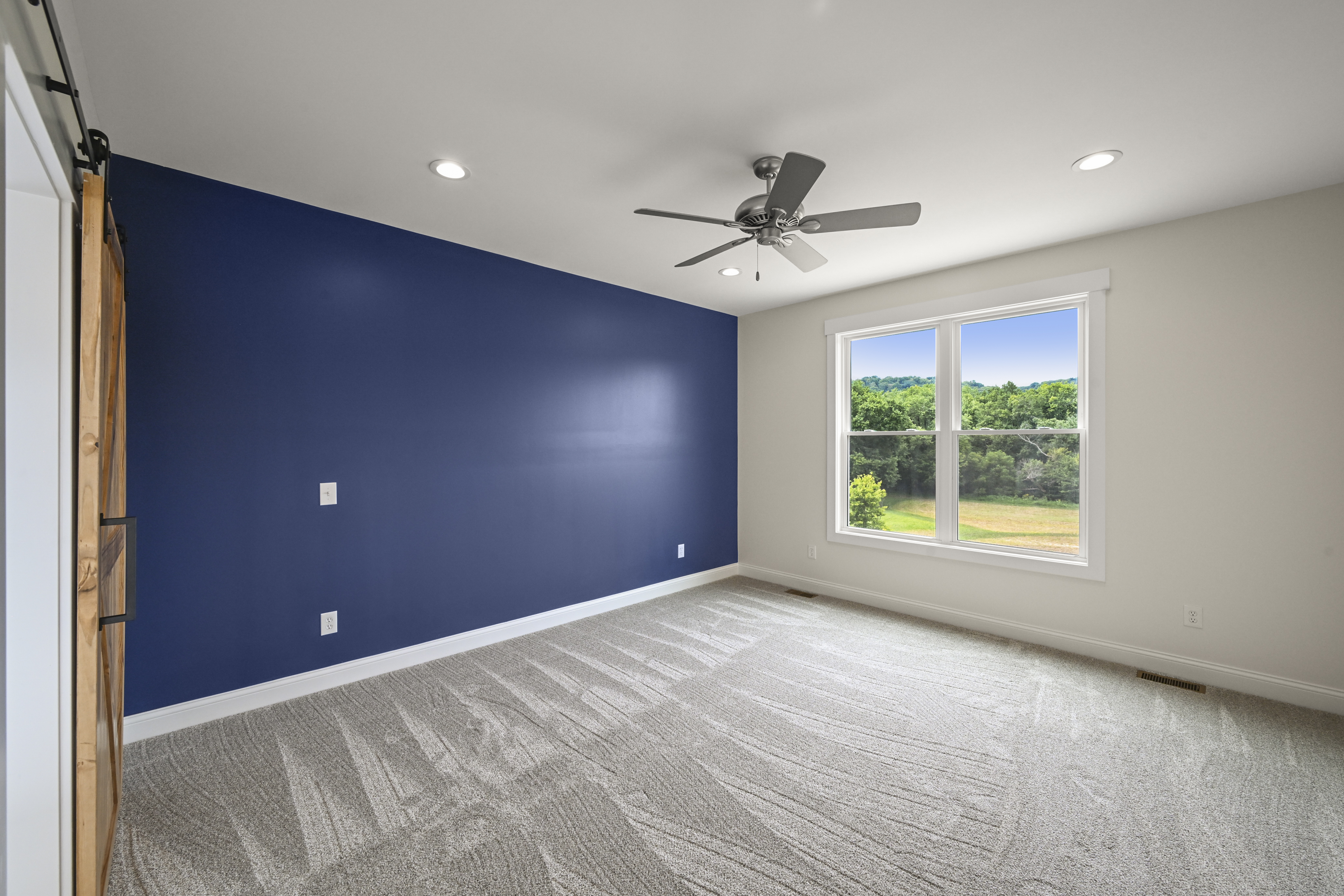 Window casing and sill detail in custom home