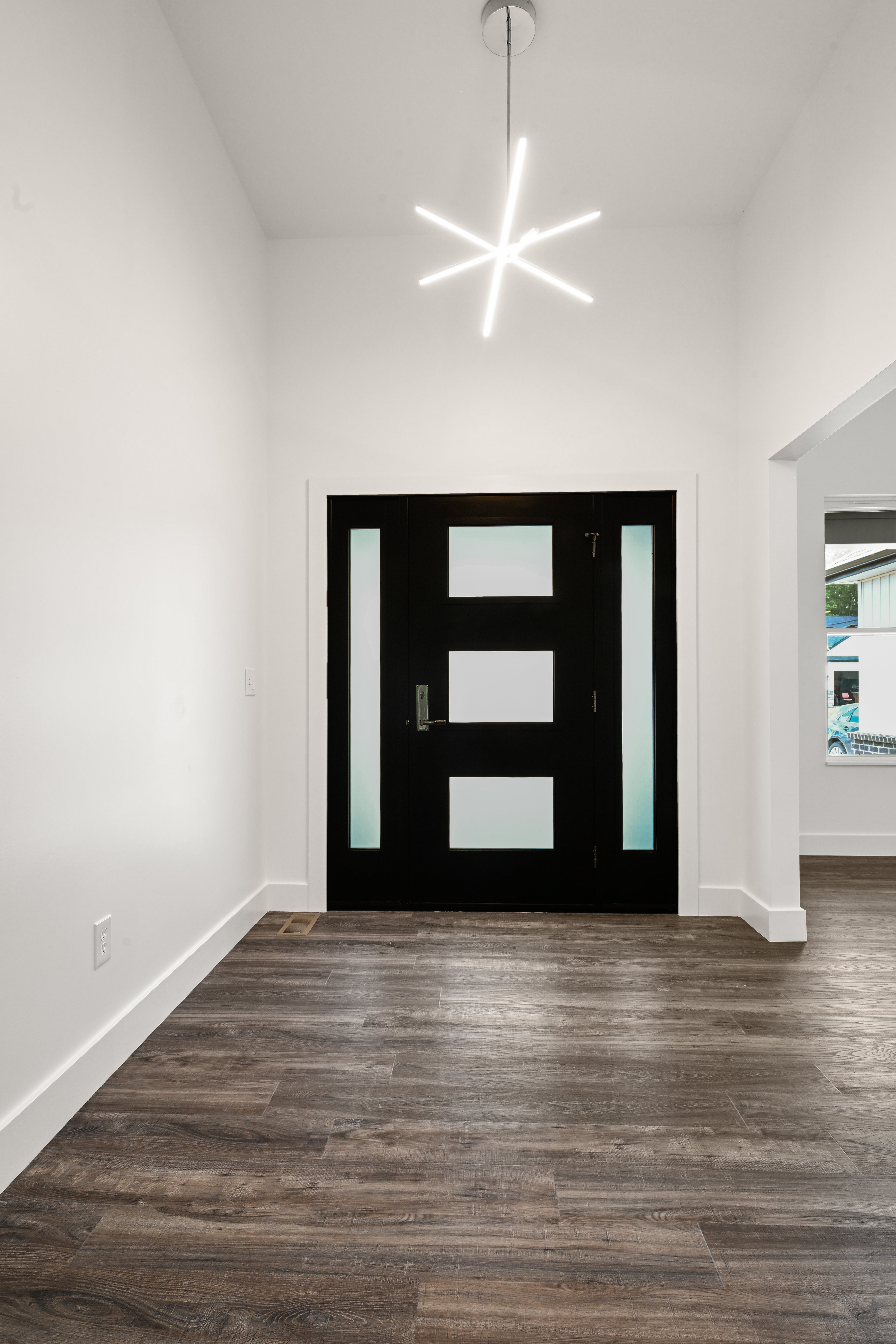 Modern custom home entry