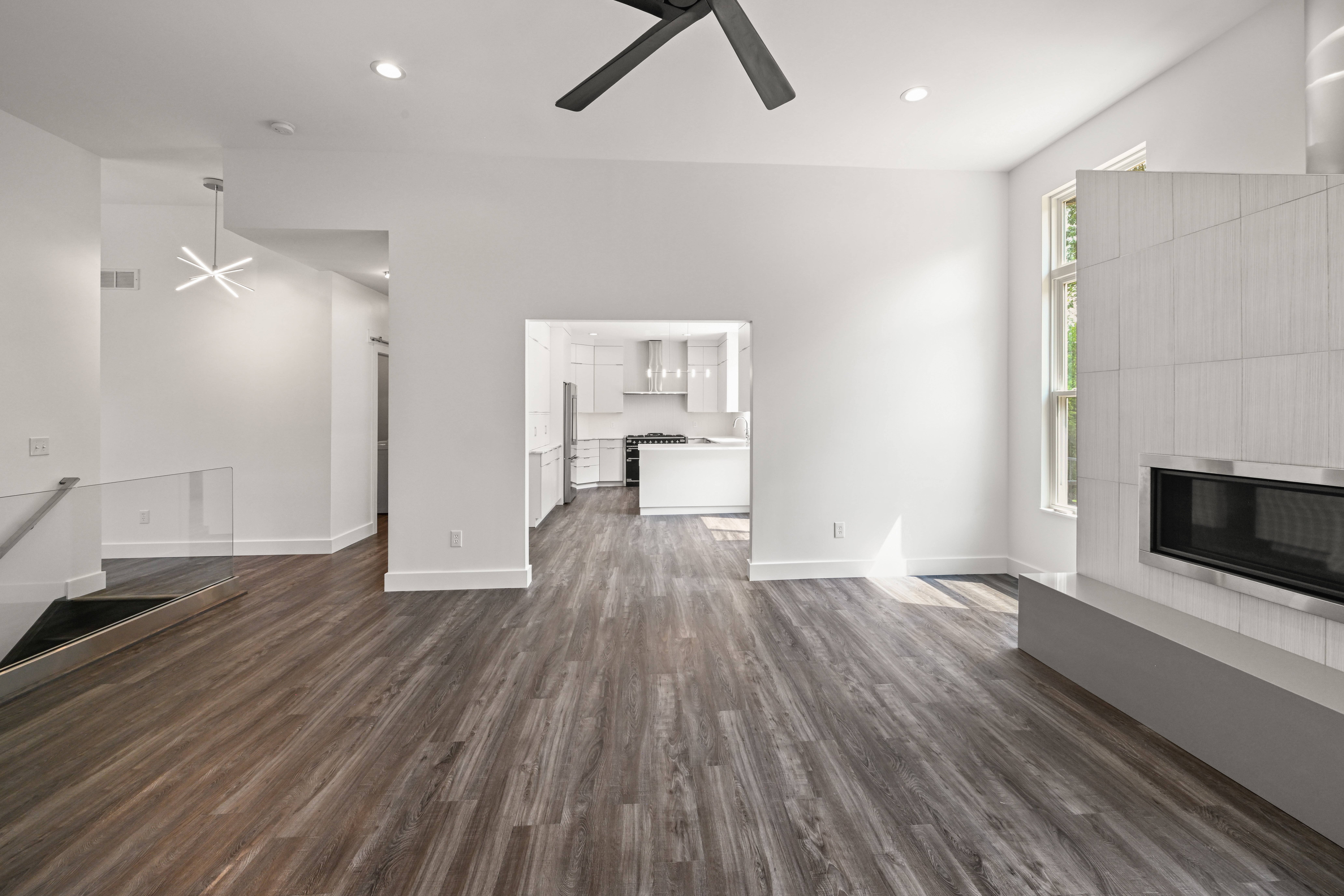 Walk-in pantry with custom organization in Cameron residence