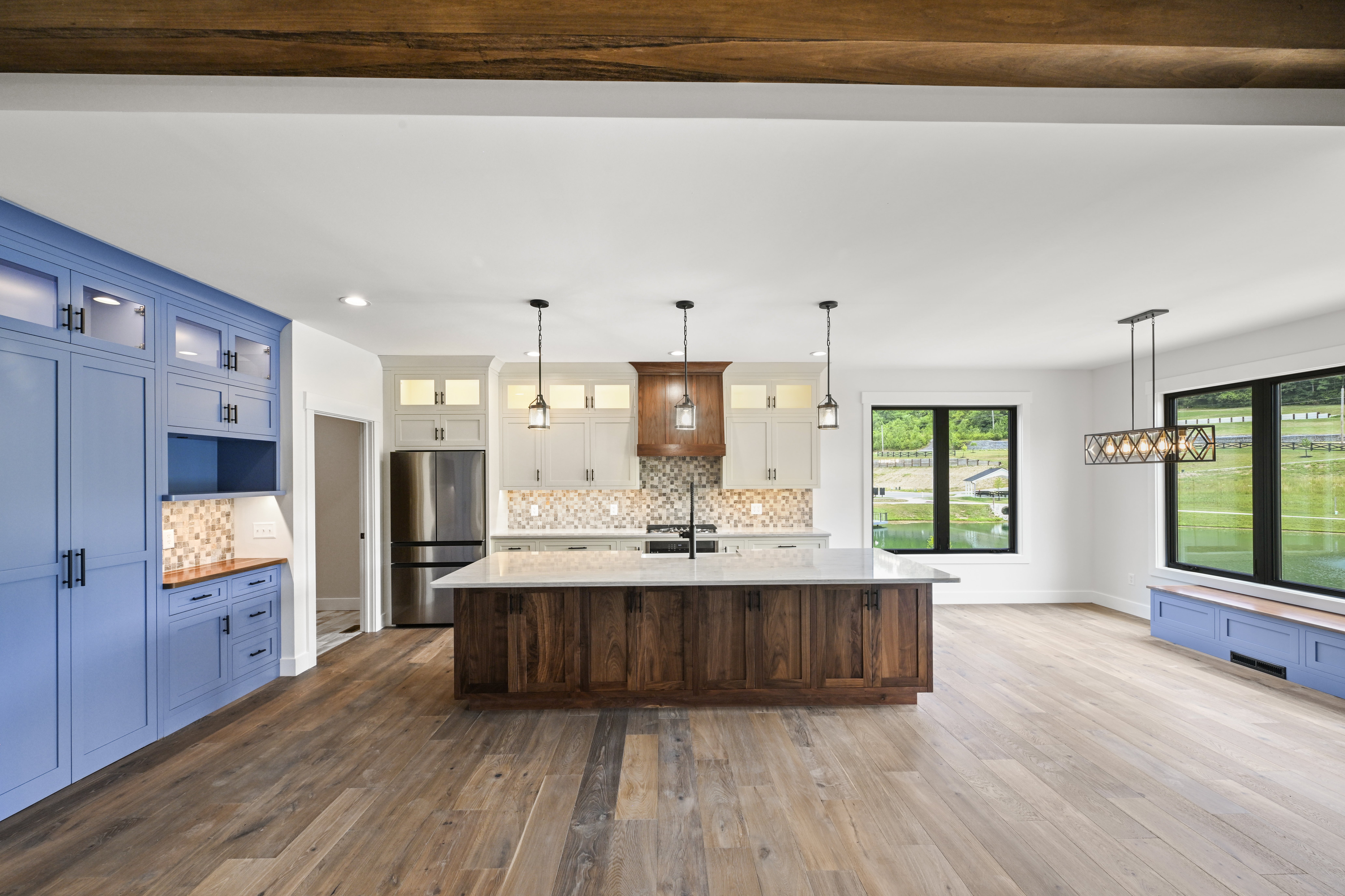 Custom millwork and trim details in great room