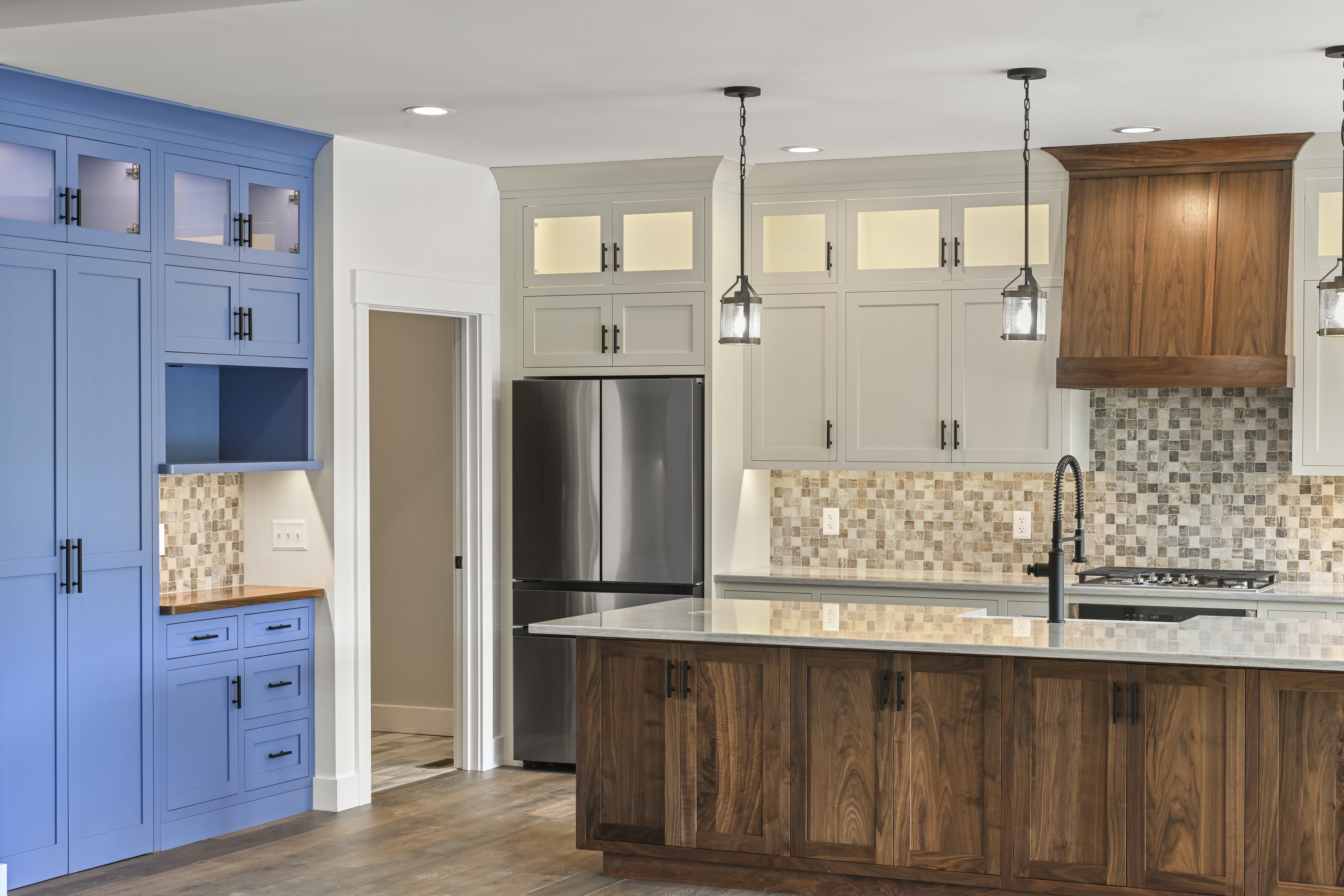 Basement recreation room and entertaining space in custom home