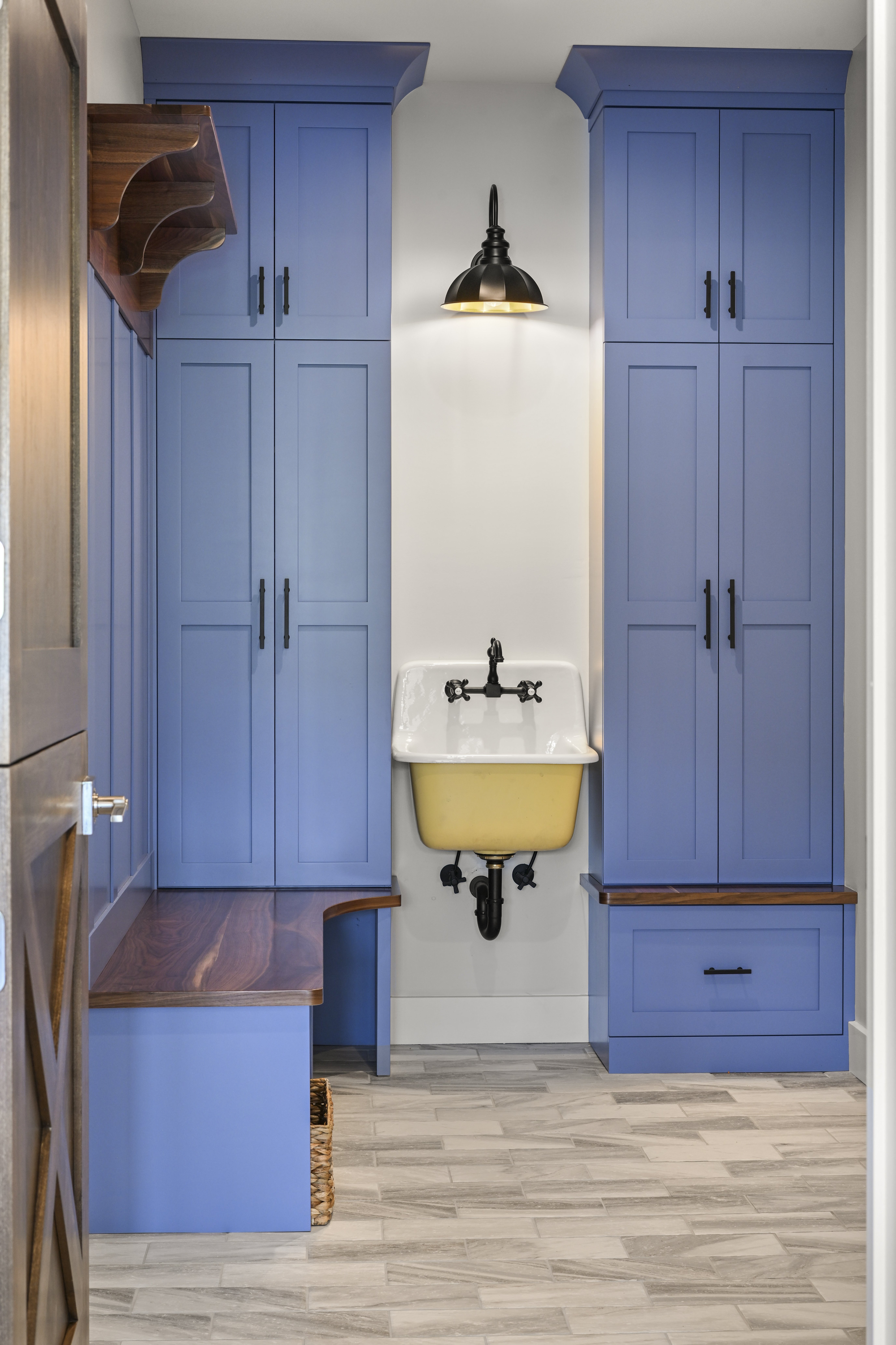 Basement bathroom with walk-in shower