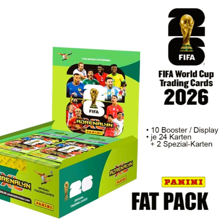 Panini FIFA World Cup 2026 Adrenalyn XL – Fat Pack Display (10 Packs) englisch versiegelt