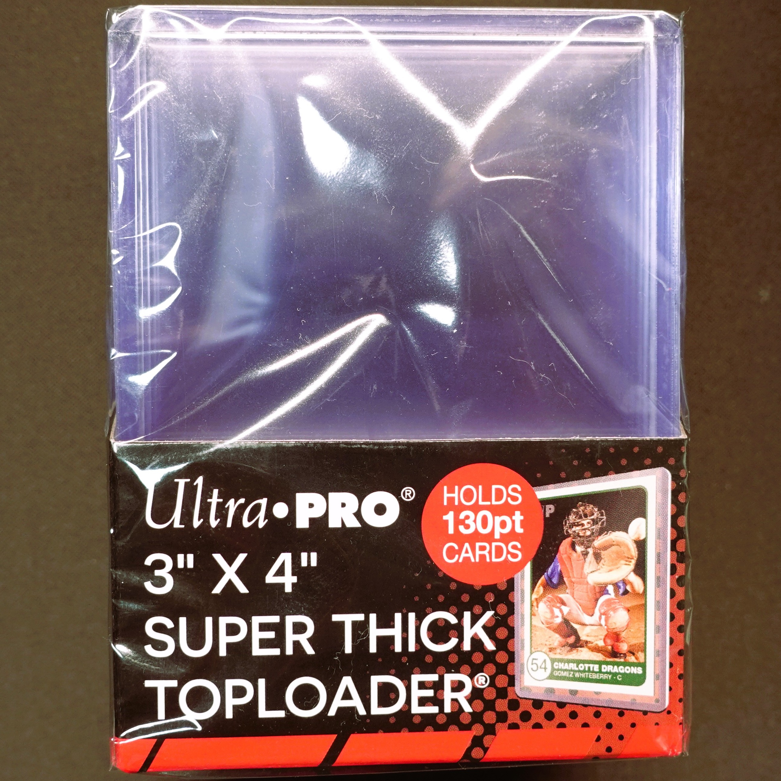Ultra PRO 130PT Toploader (3" x 4", Super Thick) – 10er Pack englisch