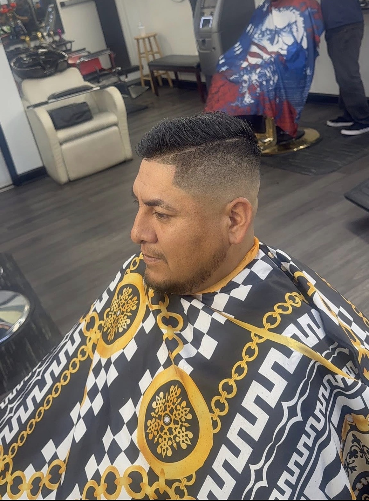 Haircut showcase at Famous Barbershop