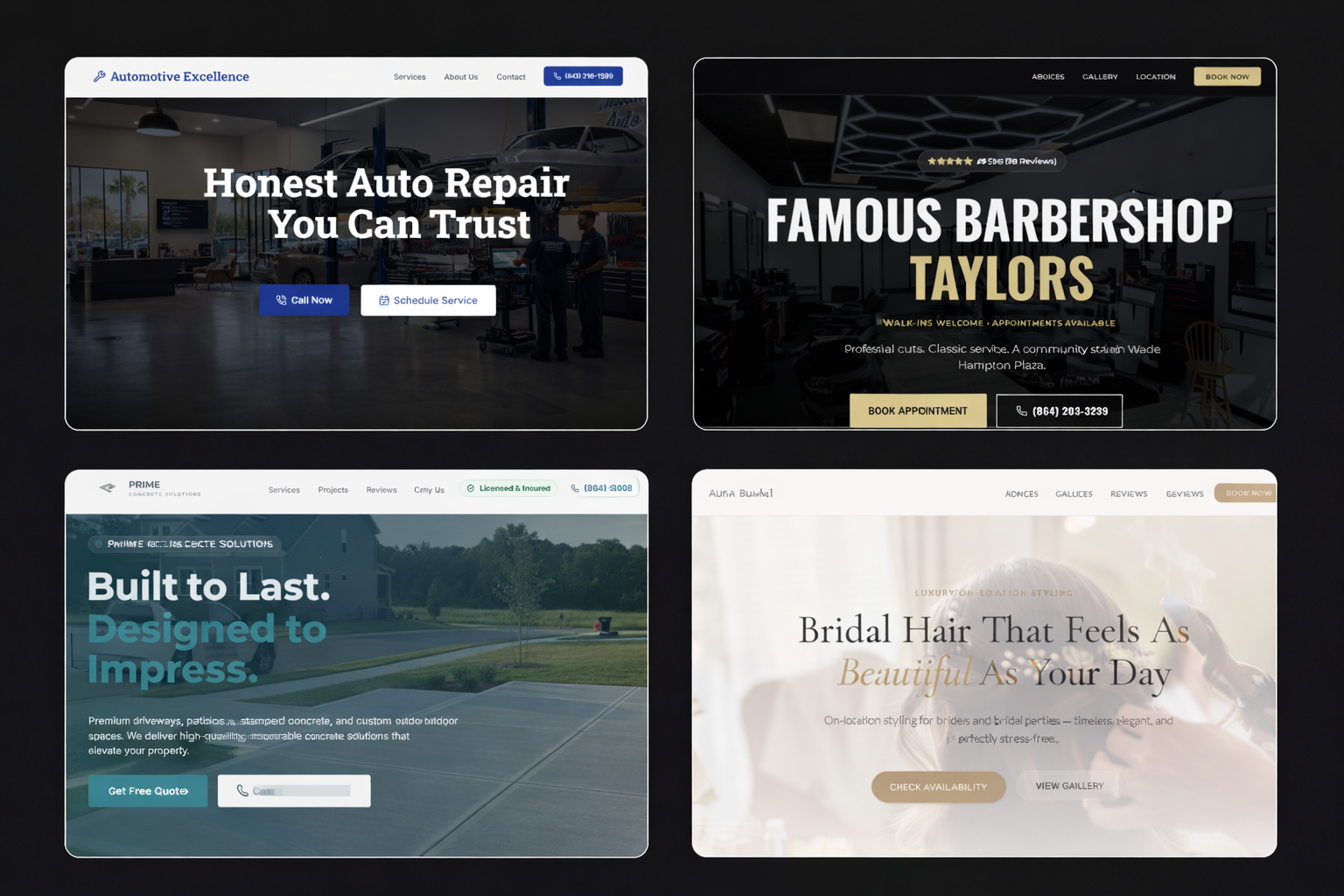 Website portfolio collage