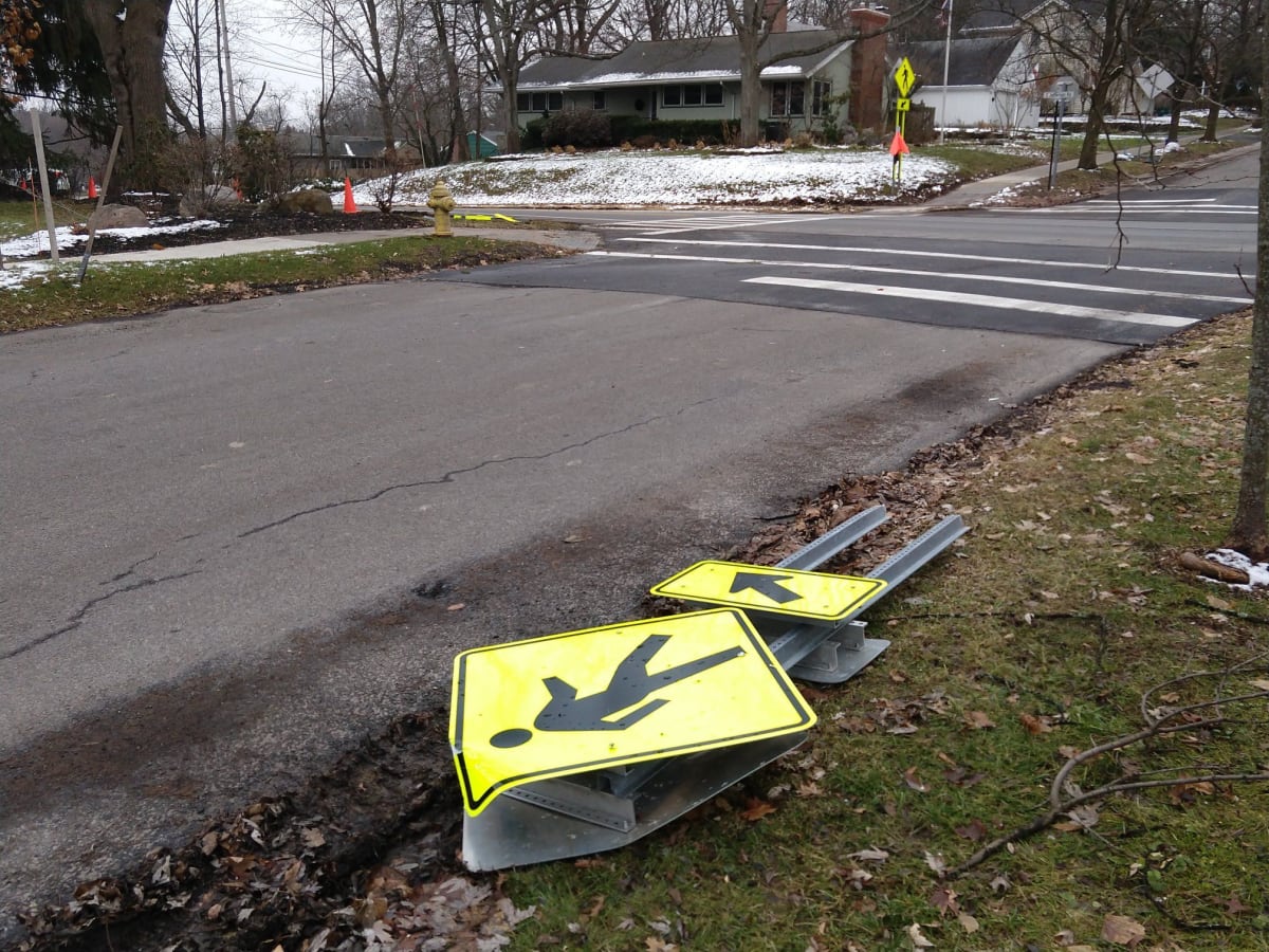 Driver Falls Asleep, Rolls Truck at Eastview Terrace/E. Jefferson in Village