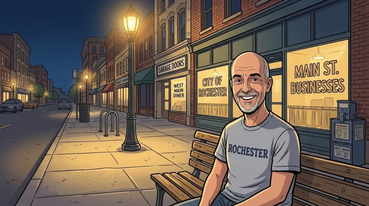 Open Door Mission CEO Spent 24 Hours on a West Main Street Bench for World Homeless Day