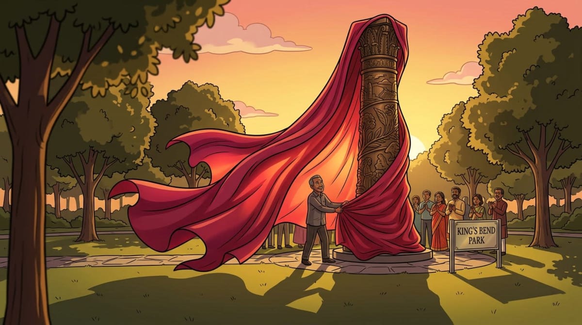 A 16-Foot Bronze Sculpture Just Arrived at King's Bend Park — and the Story Behind It Is Pittsford