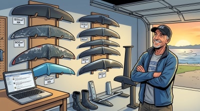 The quiver has seven front wings. He rides two of them. The other five are for conversations.