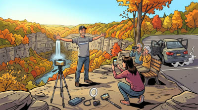 Couple Spends More Time Photographing Scenic Overlook Than They Spent At Scenic Overlook