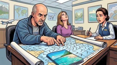 She chose the honeymoon location. He chose the wind window. They compromised on his choice.