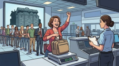 She spent three weeks researching luggage weight limits. Her emotional baggage sailed through unchecked.