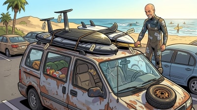 The quiver is worth more than the vehicle transporting it.