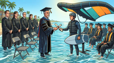 First-time students often struggle with the waterstart.