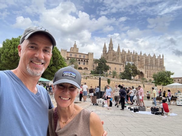 The cathedral just shows up behind you. That's Palma — history appears without warning.