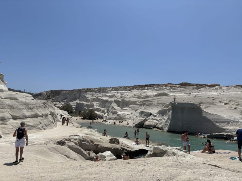 Standing on the edge of Sarakiniko, you understand why they say Milos looks like another planet.