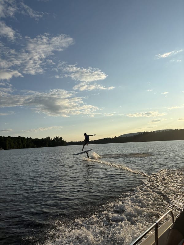 Board angled, rope diagonal — something to lean into. This is the moment it clicked.