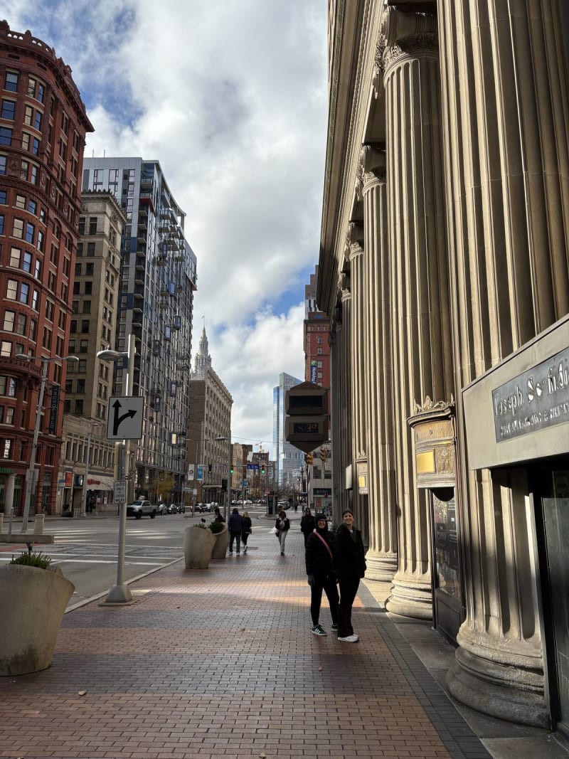 Euclid Avenue does this thing where a 100-year-old facade stands next to a glass tower and both feel like they belong.