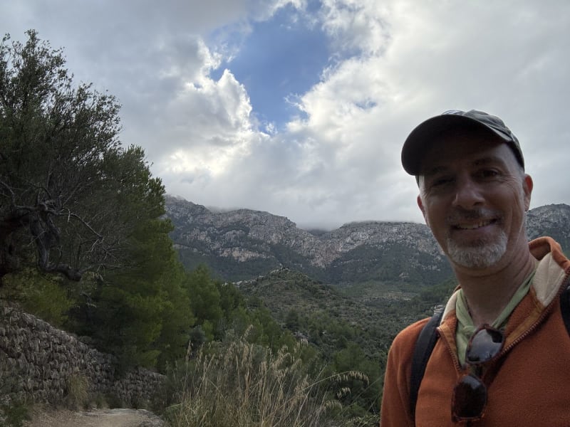 Somewhere above Deià, feeling very small in the best possible way.