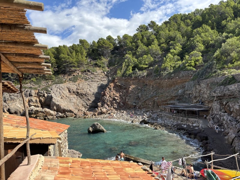 The boathouses have been here since the fishermen arrived. The kayaks are newer.