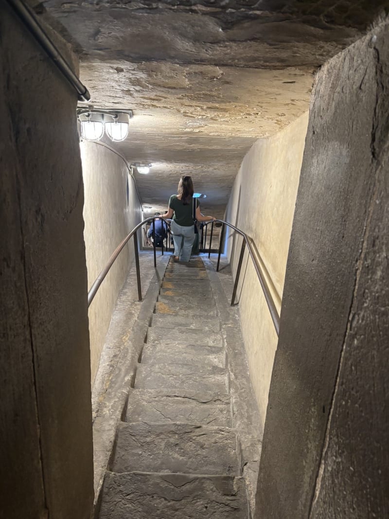 The narrow stone staircase inside the Campanile climb. Not for the faint of heart. Absolutely for the curious.