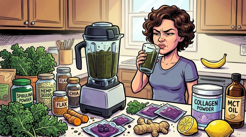 Spent forty minutes on a smoothie. It tasted like lawn.