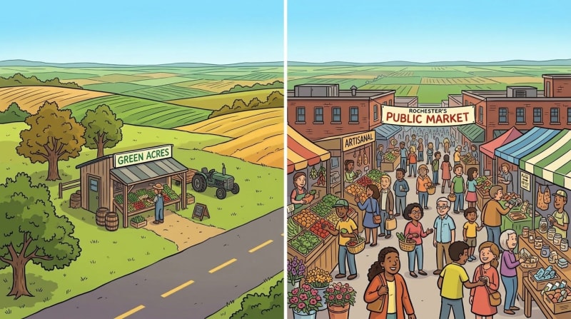 Rochester's Farm Stand Scene