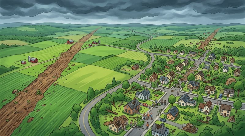 Seneca County's Two Tornadoes — the Strongest of the Outbreak