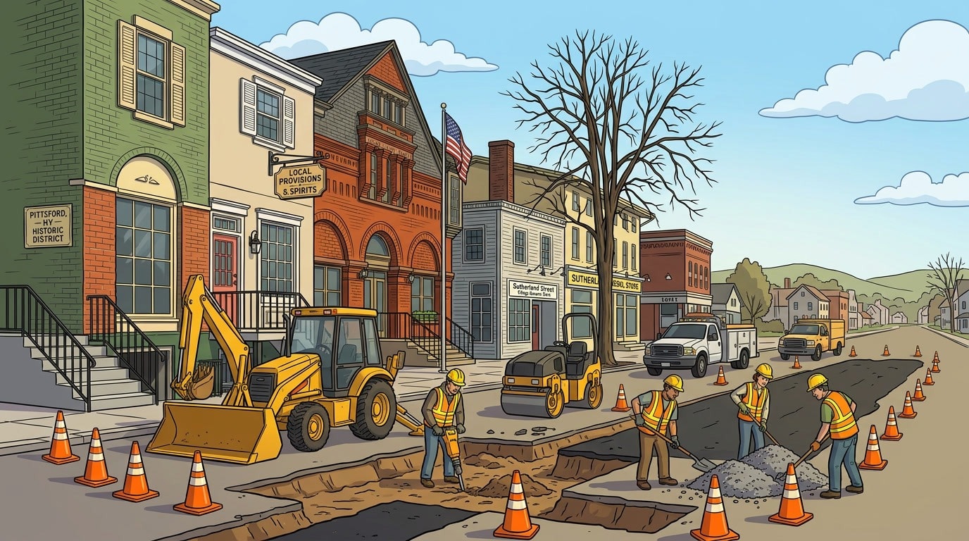Village of Pittsford Bulletin — July 10, 2026: Sutherland Street Roadwork, Canal Signage, and Board Agenda