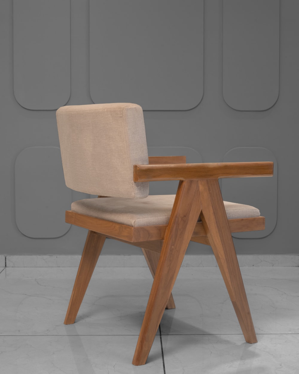 Mid-Century Modern A-Frame Armchair — Dining chair by SAAG