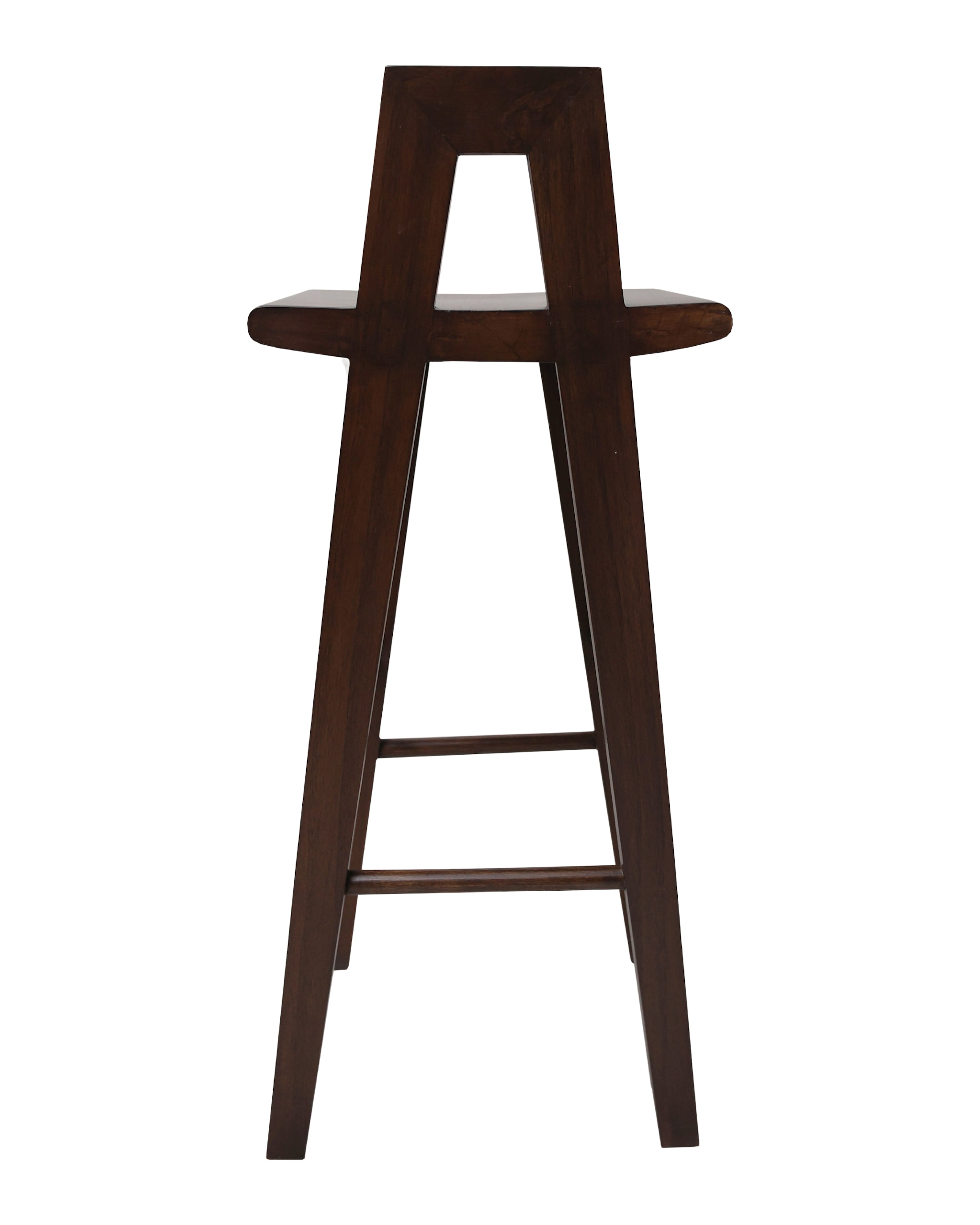 Modern Geometric Wooden Bar Stool — 3