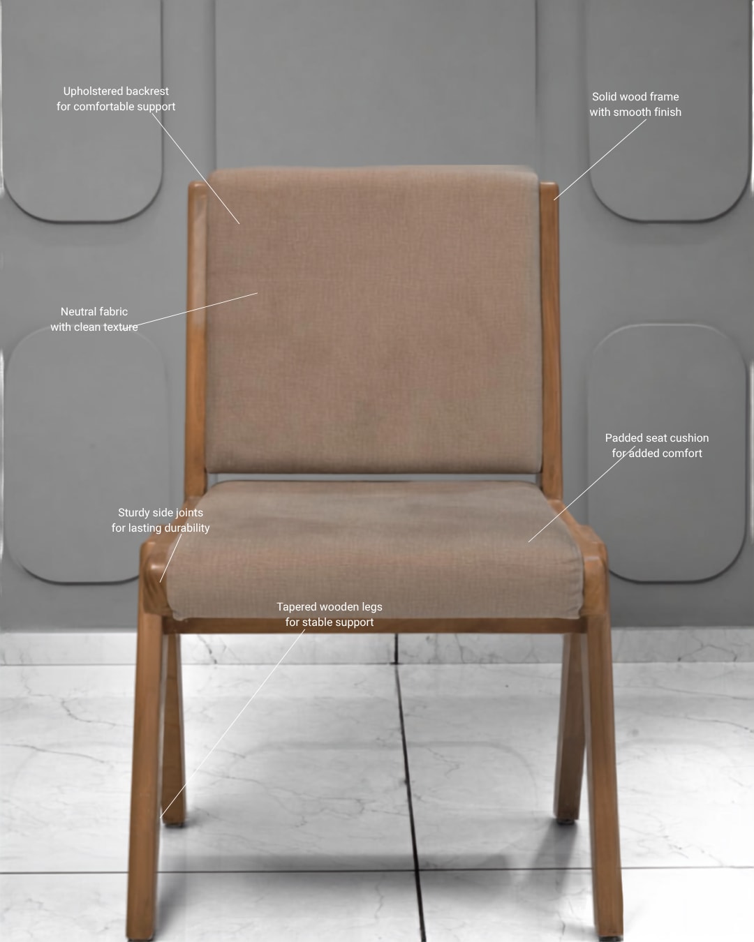 Mid-Century Modern Armless Accent Chair — 3