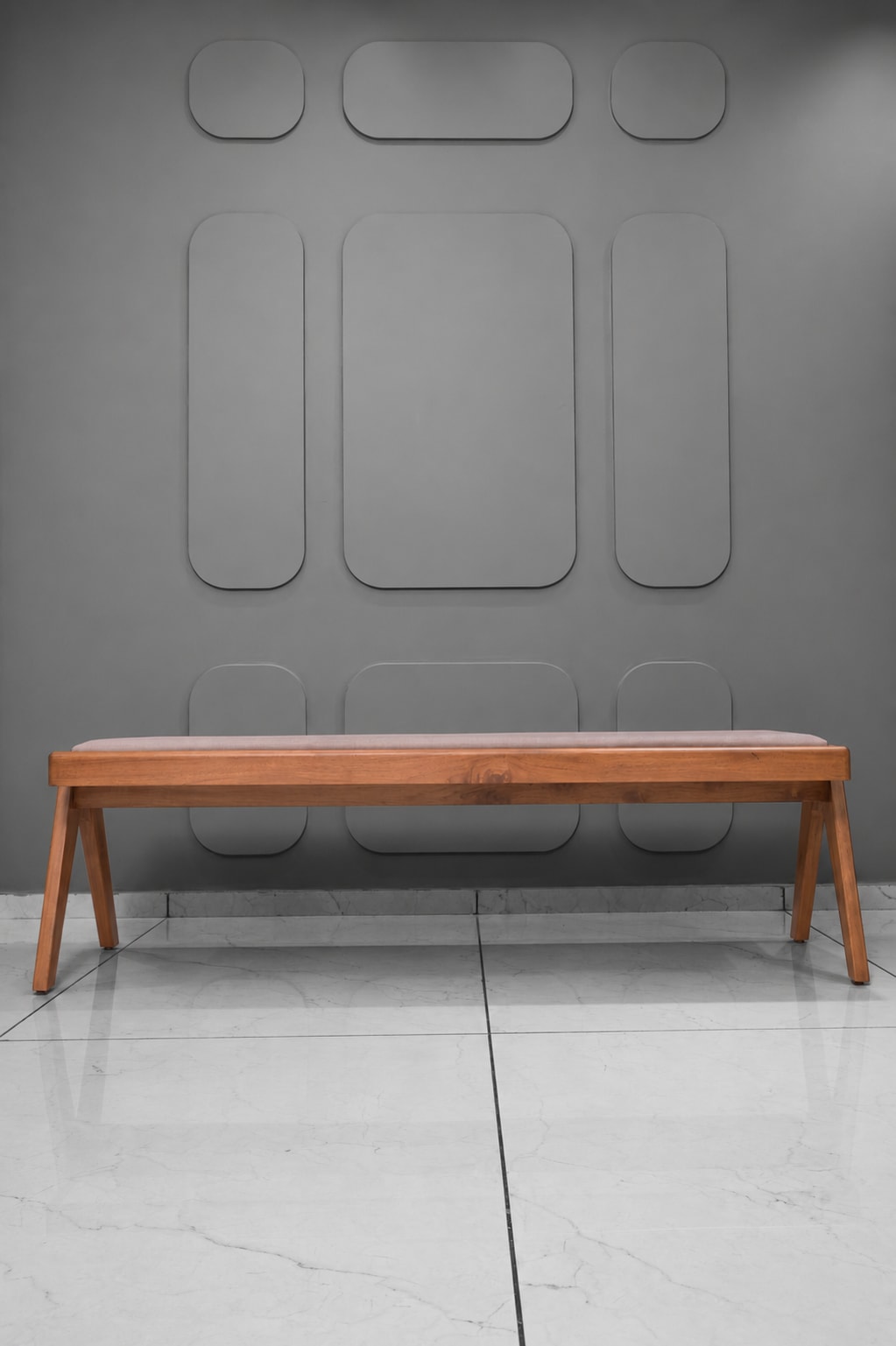Modern Minimalist Upholstered Wooden Bench — 3